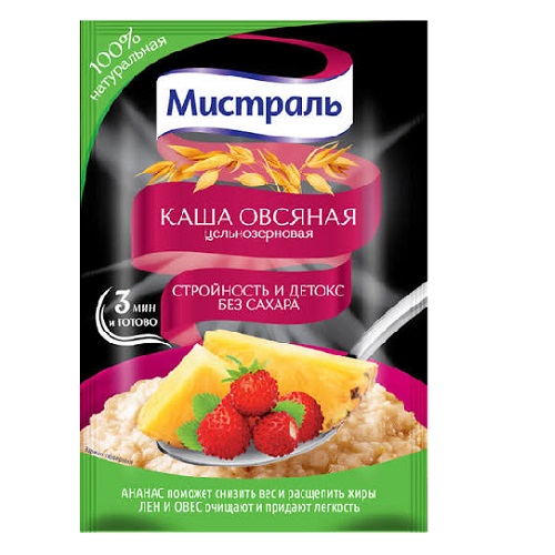 Мистраль каша овсяная Стройность и детокс, 40 гр Мистраль каша овсяная Стройность и детокс, 40 гр